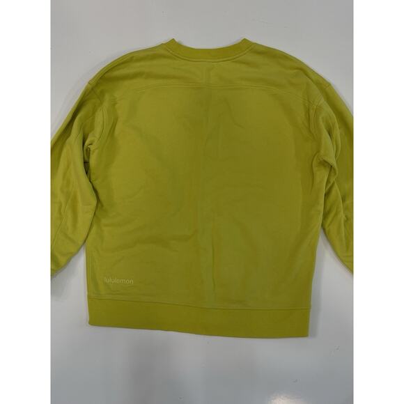 Lululemon Womens Perfectly Oversized Crew Neon Chartreuse Yellow Serpentine Sz 6 - Picture 3 of 4